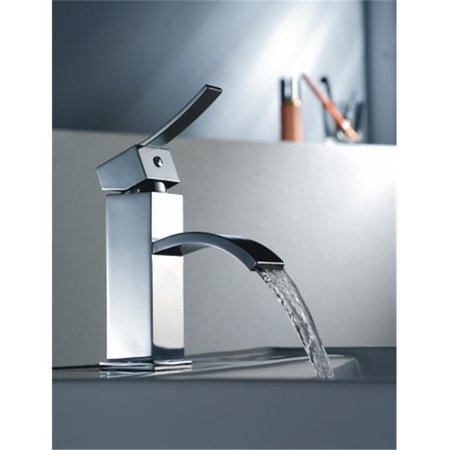 DAWN KITCHEN & BATH PRODUCTS INC Dawn Kitchen & Bath AB78 1258BN Single-Lever Square Lavatory Faucet with Sheetflow Spout - Brushed Nickel AB78 1258BN